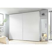 Armadio scorrevole scontato, bianco opaco, made in Italy