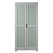 Armadio per cameretta, Grigio chiaro e Salvia, 92x59x205 h cm in promo