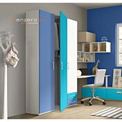 Armadio H.195 con 3 ante battenti e 2 cassetti in finitura LACCATO