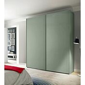 Armadio moderno per camere matrimoniali, 2 ante scorrevoli, finitura Agave Zenzero Shop