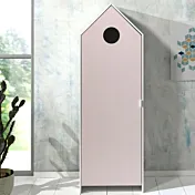 Armadietto per bambini, 58x172x37 h cm, color Bianco e Rosa Zenzero Shop