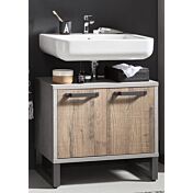 Mobili per bagni industry in finitura Cemento e Rovere invecchiato