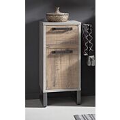 Mobili per bagni industry in finitura Cemento e Rovere invecchiato