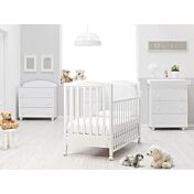 Bagnetto per neonati Bianco con ruote, 3 cassetti