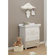 Bagnetto neonati Mr.Bear, Bianco e Choco con decori orsetto