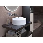 Bagno moderno sospeso, finitura Nero e Bianco opaco