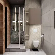 Composizione bagno, Cashmere e Bronzo, pensili e mensola