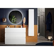 mobile bagno con lavabo bianco