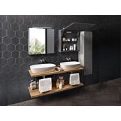 Offerta mobile bagno 2 piani per doppio lavello, Niagara 6 Bis