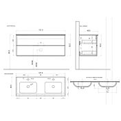 scheda tecnica bagno doppio lavabo 122 cm