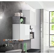 Offerte mobili bagno sospesi , composizione Bianco Lucido e Gesso