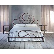 Letto in ferro battuto Haydn, effetto corten, made in Italy