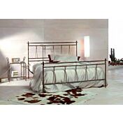 Letto in ferro battuto Stravinsky, color grafite, made in Italy