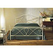 Letto in ferro battuto Bach, color grafite, made in Italy