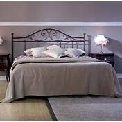 Letto in ferro battuto Verdi color marrone anticato oro, made in Italy