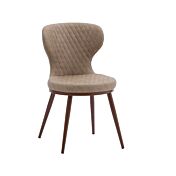 Sedia ecopelle Beige a rombi