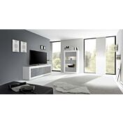 Madia bassa, Bianca Lucida e Cemento con 2 ante e 2 cassetti