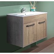 Mobile sospeso in Cemento e Rovere invecchiato