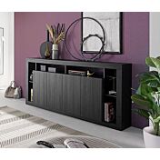 Credenza Nero frassinato a 4 ante