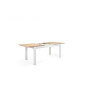 Tavolo allungabile moderno in finitura bianco opaco e quercia