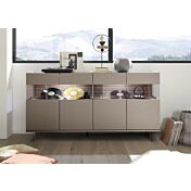 Madia 4 ante moderna in finitura bronzo con piedini di design