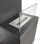 Camino a bioetanolo biocamino da terra, Nero, 40x40x100 h cm in promo