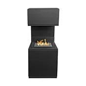 Camino a bioetanolo biocamino da terra, Nero, 40x40x100 h cm in promozione