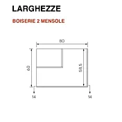 boiserie sospesa per parete