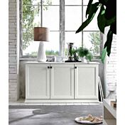 Credenza classica per soggiorno con 3 ante  in finitura Bucaneve