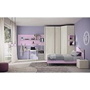 Cabina armadio per camerette, finitura Rovere gesso