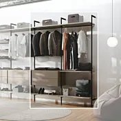 cabina con cassetti sospesi