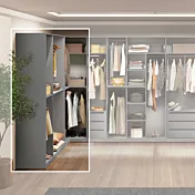 cabina angolare grigia