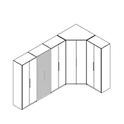 armadio bronzo ad angolo