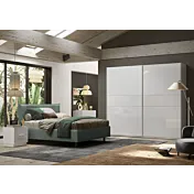 camera matrimoniale bianca e verde