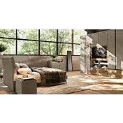 camera completa argilla e rovere tabacco