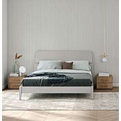 Letto matrimoniale Grigio dorian con testata curva