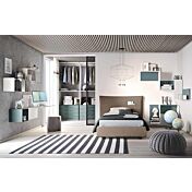 cameretta con cabina Laguna e Bianco frassino