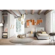 camera moderna arancio