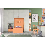 cameretta arancio e bianca