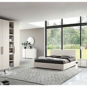 Camera completa made in Italy scontatissima in larice bianco e bianco lucido