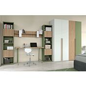 Zona studio per camerette in finitura Royal Oak e Oliva