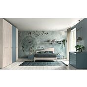 Armadio moderno a 6 ante battenti in finitura Noce brina e Cadaques