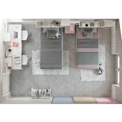 cameretta bambine colorate