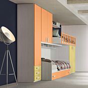 letto a castello economico giallo