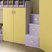 letto con scaletta cassetti