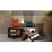 Scrivania con doppia postazione in Noce moro