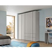 Armadio camerette a 5 ante e 4 cassetti, finitura Grigio dorian