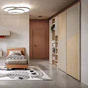 Armadiatura camerette Rovere ambra e Tortora, collezione Taz Zenzero Shop