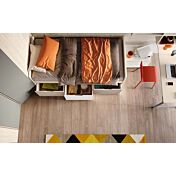 divano letto con cestoni olmo