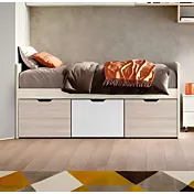 divano con cestini camerette